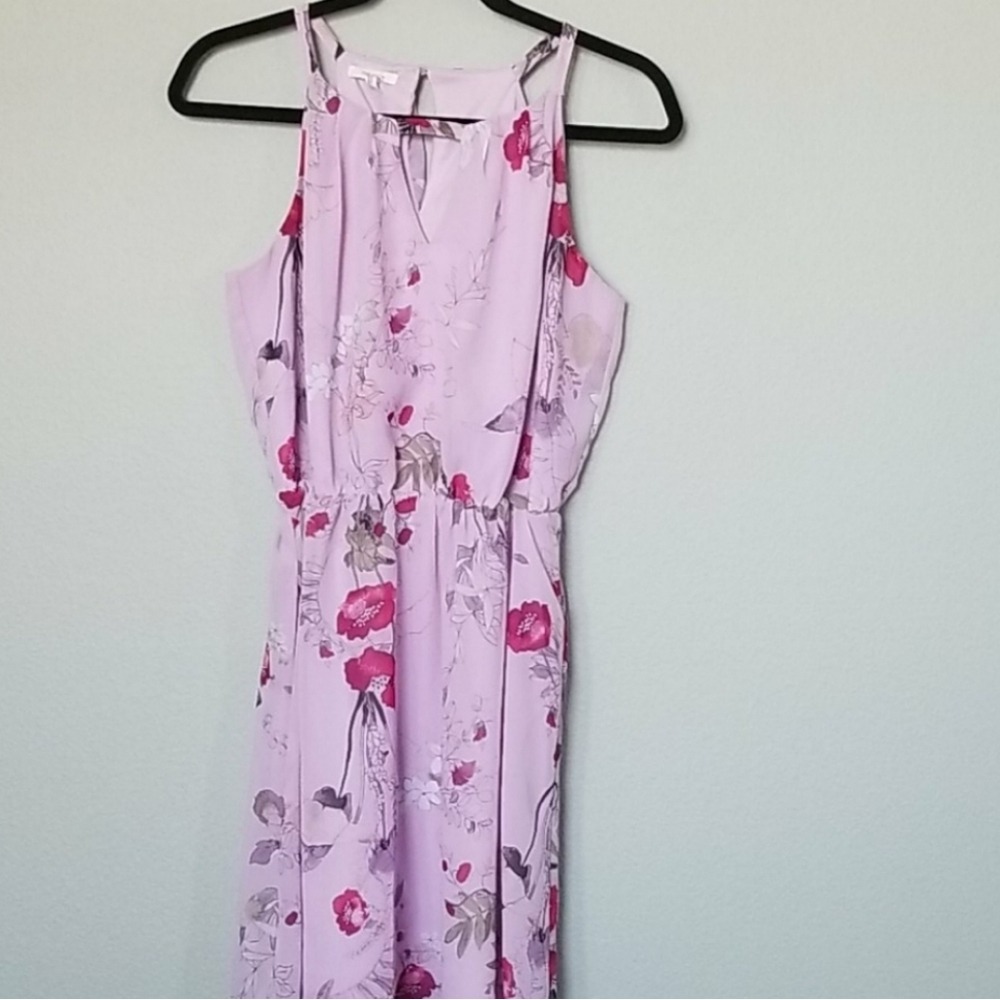 Maurices Romantic Lavender Purple Keyhole Sleeveless Floral Dress Medium - Picture 2 of 7
